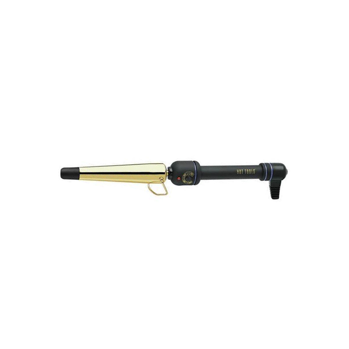 Hot Tools 3/4"-1 1/4" Tapered Curling Iron Large — 24K gold tapered clampless curling iron, plain white background