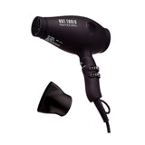 Hot Tools Tourmaline Tools 2100 Turbo Ionic Dryer in matte charcoal — full product with concentrator