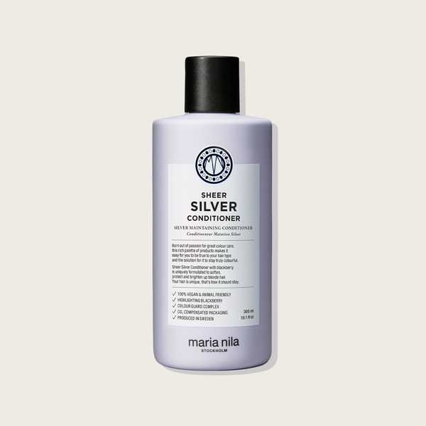 Maria Nila Sheer Silver Conditioner – Violet Toning Detangler for Blondes