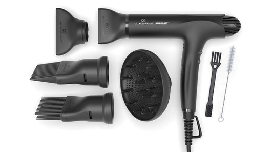 SuperHP dryer HP-DR1B — black body, full view
