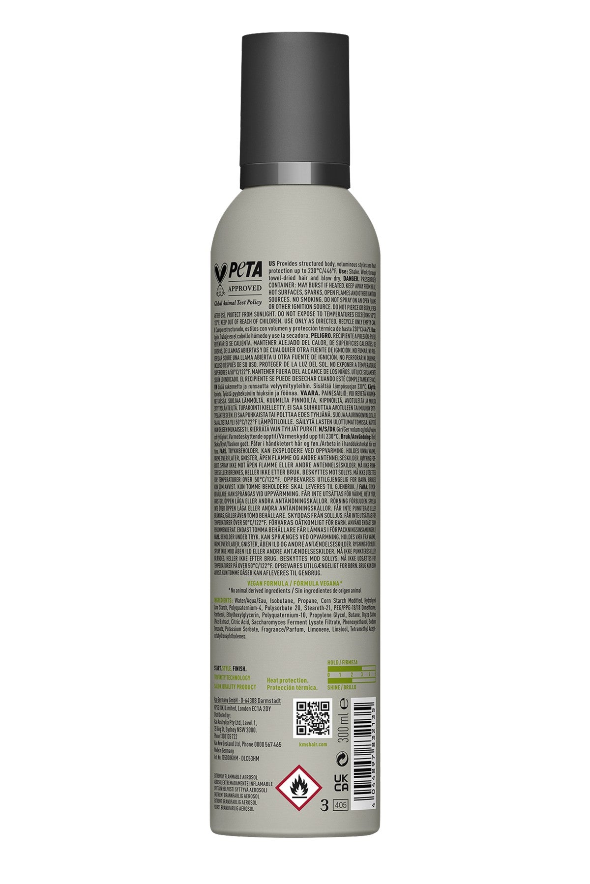 KMS AddVolume Styling Foam – 300ml — official KMS product image 2