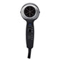 Hot Tools Lite 'N Quiet Turbo Dryer — black and silver lightweight professional styling dryer, plain white background