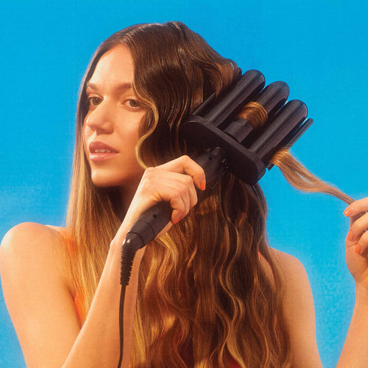 Amika High Tide Jumbo Deep Waver – 1.25" Tourmaline Ceramic Triple-Barrel Hair Tool