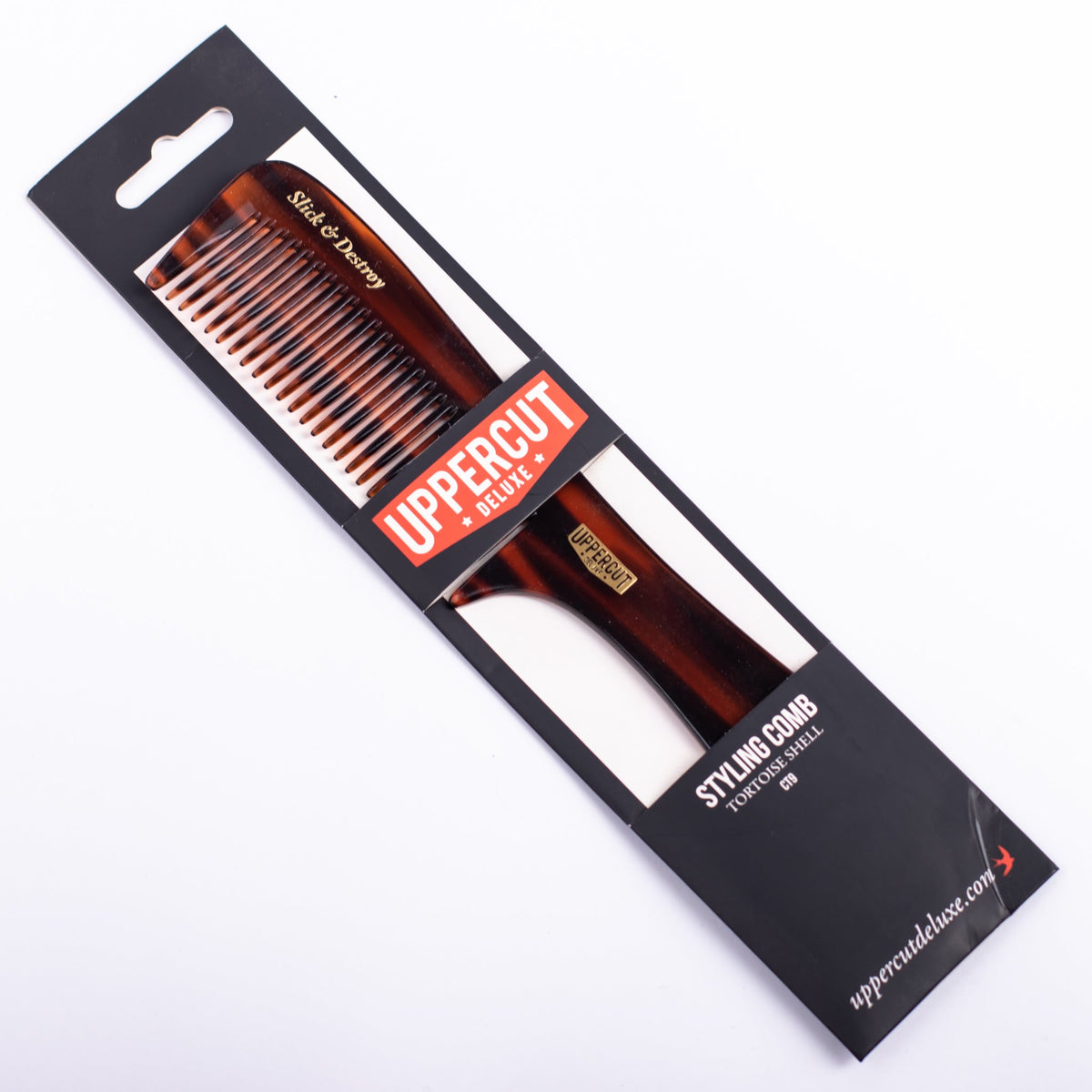 Uppercut Deluxe CT9 Styling Comb — full comb showing the wide flat handle, plain white background