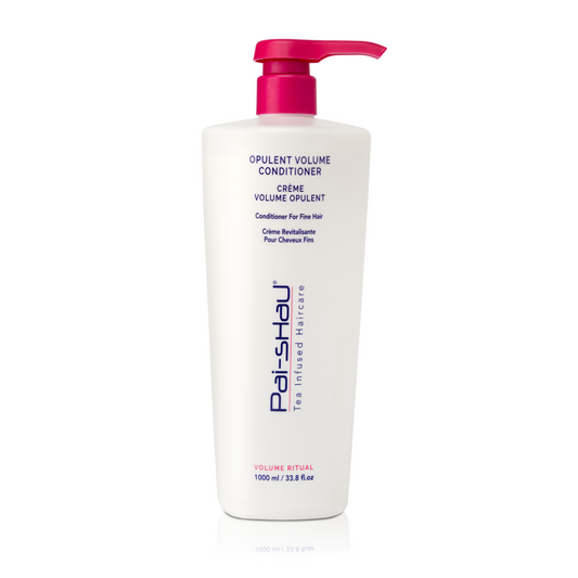 Pai-Shau - Opulent Volume Conditioner — new-livery white 1 L pump bottle with pink cap, front label, plain white background
