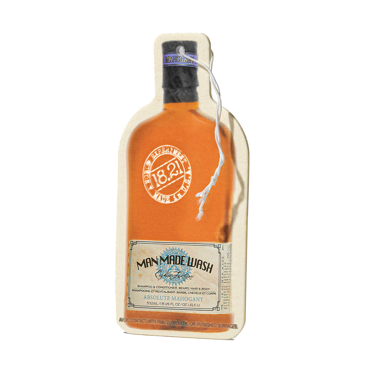 18.21 Man Made Hanging Air Freshener — Absolute Mahogany scent, official packshot