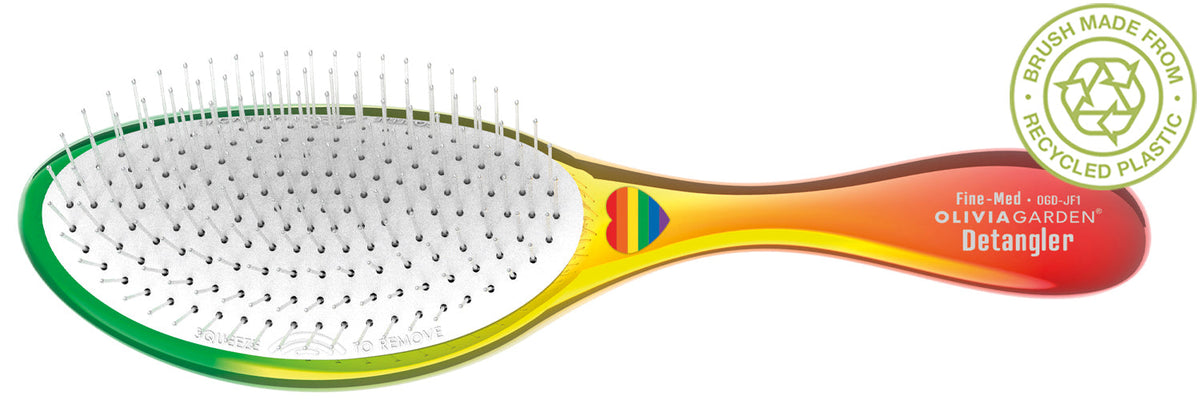 Olivia Garden OG Pride Detangling Brush — Fine hair, plain white background