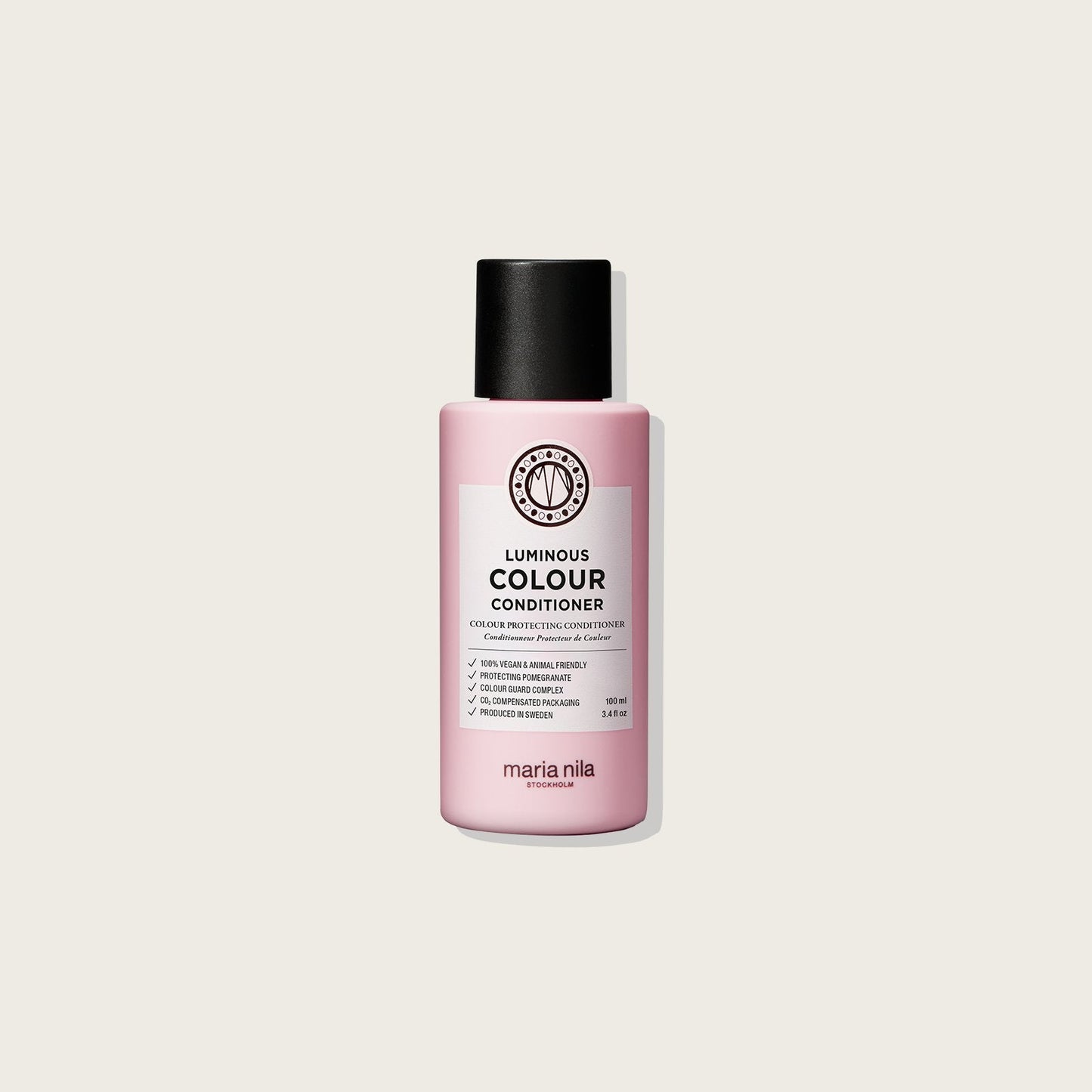 Maria Nila Luminous Colour Conditioner — 100ml bottle, front label, plain background