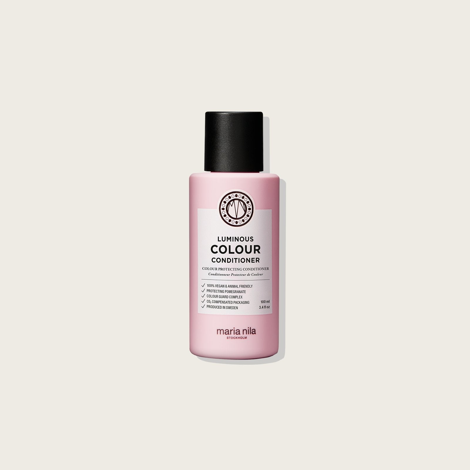 Maria Nila Luminous Colour Conditioner — 100ml bottle, front label, plain background