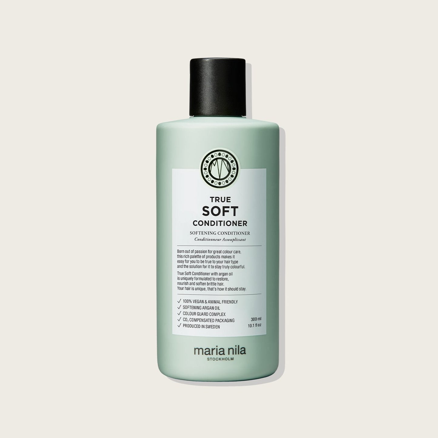 Maria Nila True Soft Conditioner — 300ml bottle, front label, plain background