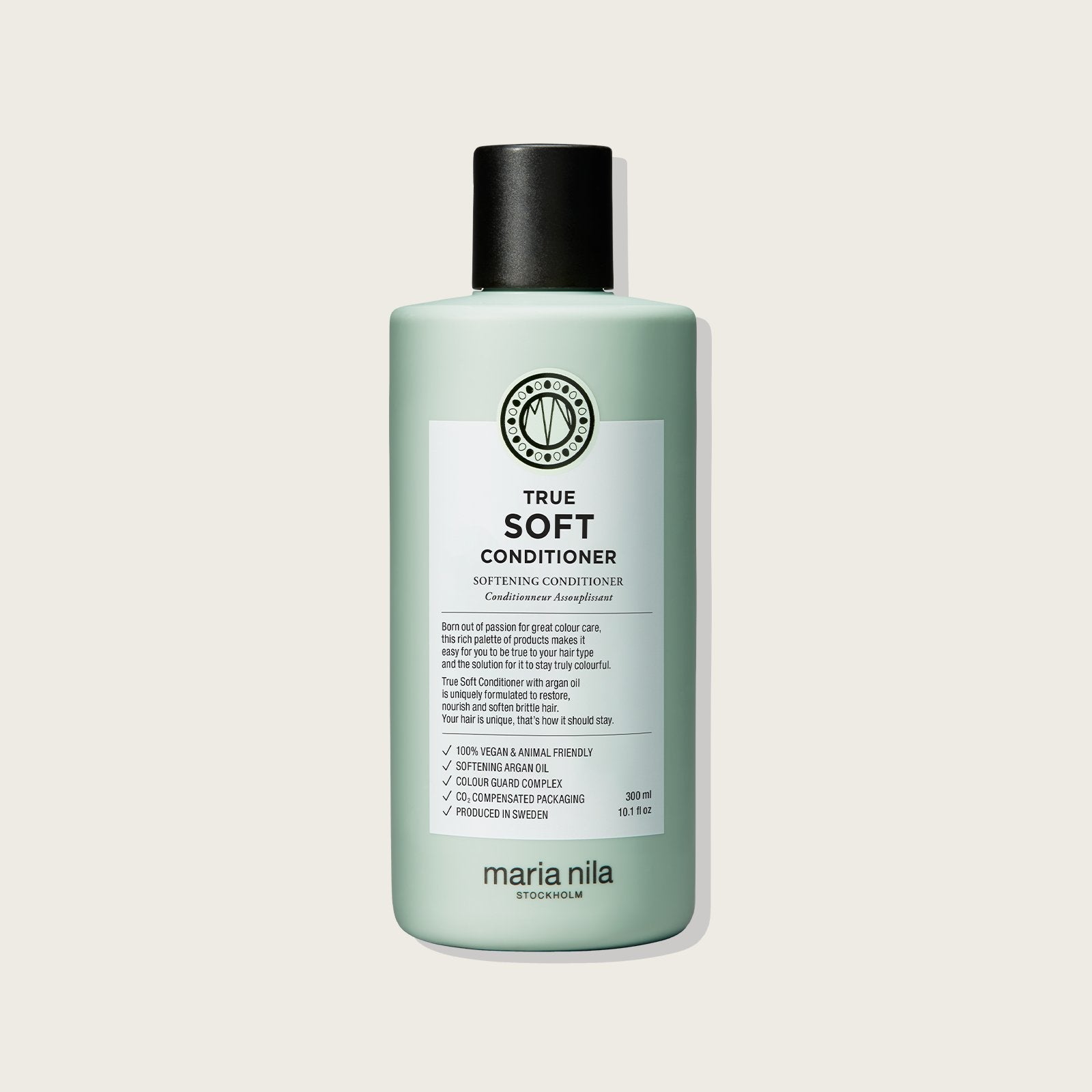 Maria Nila True Soft Conditioner — 300ml bottle, front label, plain background