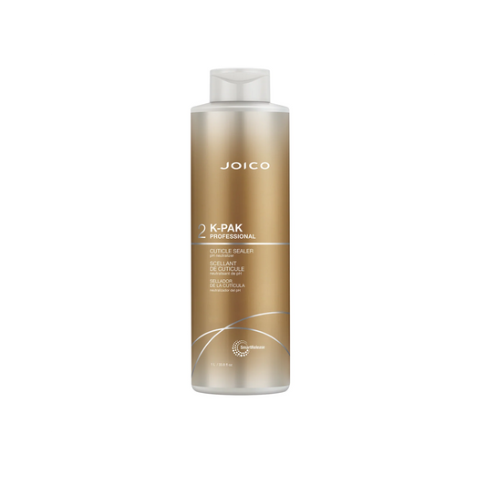 Joico K-PAK Cuticle Sealer — 1 L gold professional bottle, front label, plain white background