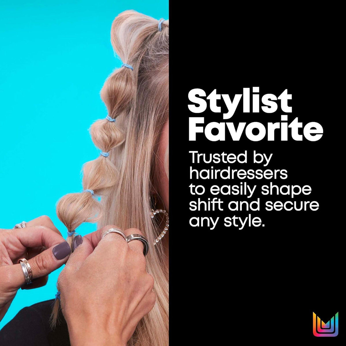Matrix Setter Mousse — stylist favourite panel showing the mousse used to shape a braided style