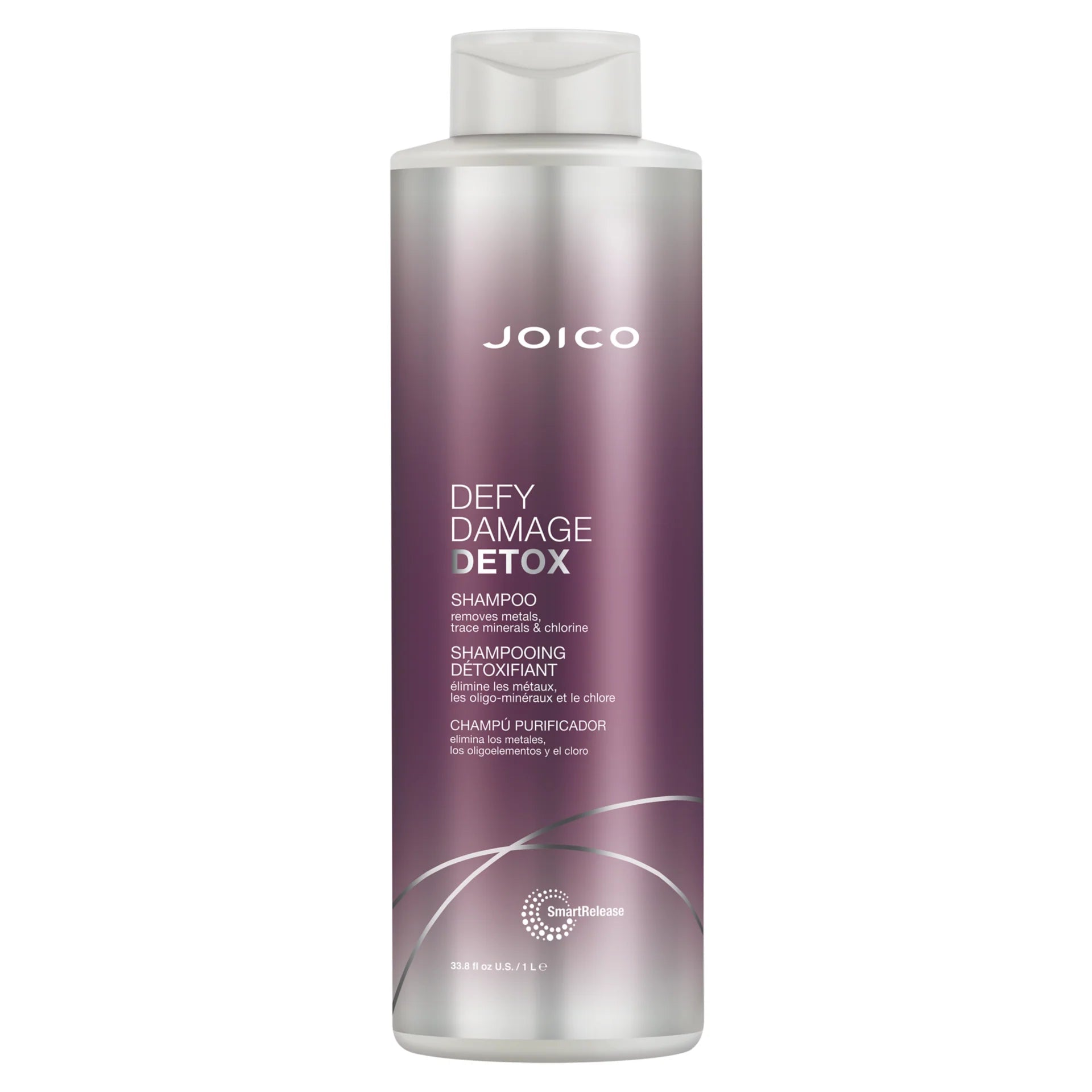 Joico Defy Damage Detox Shampoo — 1 L bottle, front label, plain white background