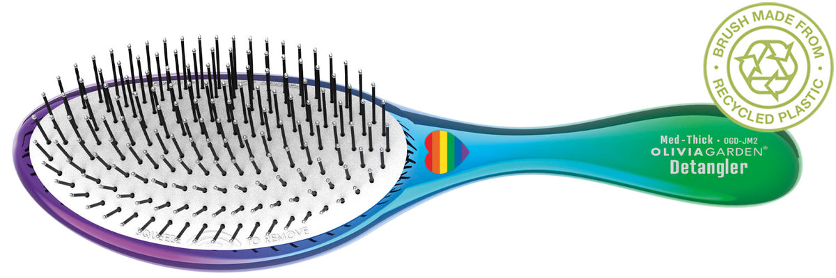 Olivia Garden OG Pride Detangling Brush — Medium hair, plain white background