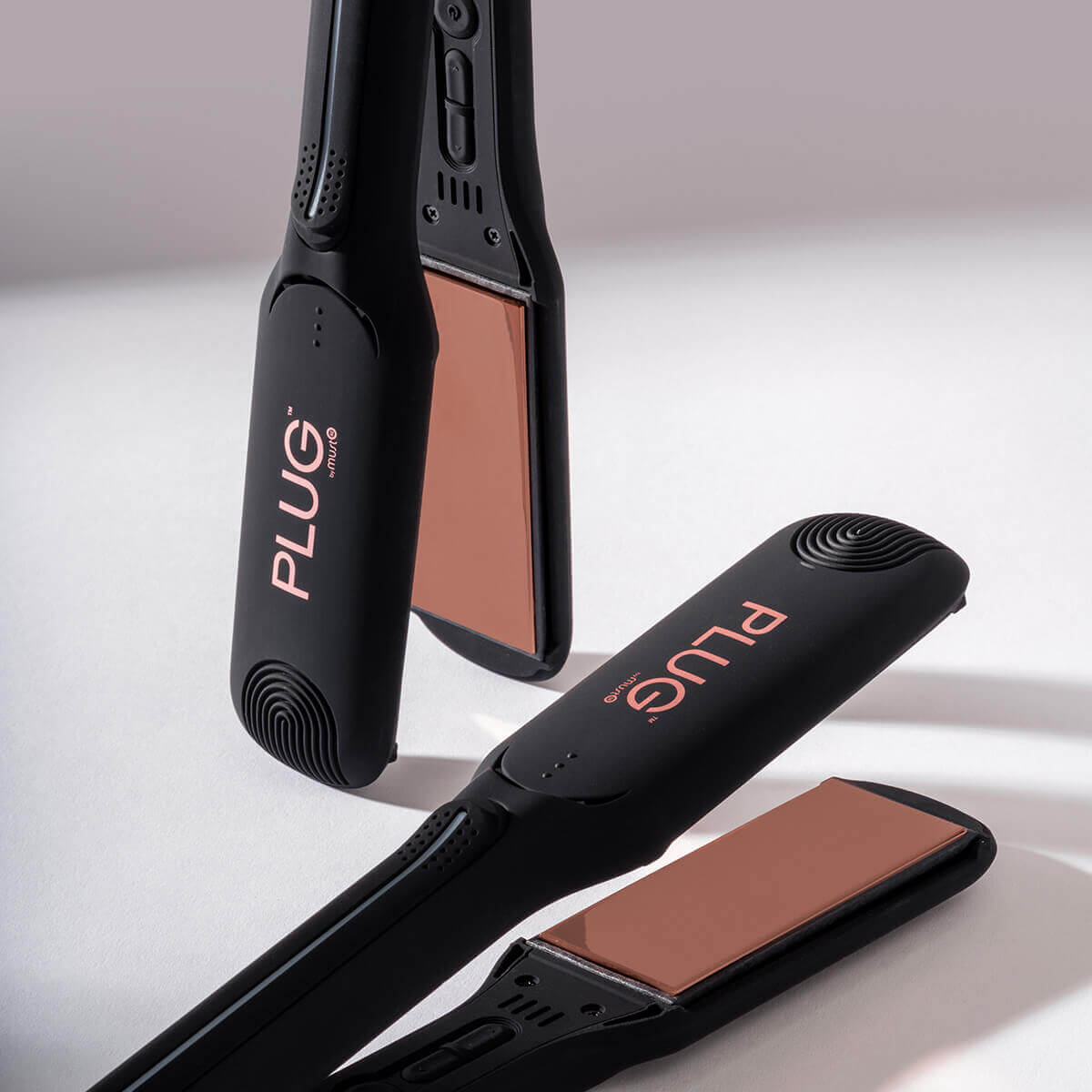 Plug By Must52 Kera Smooth Titanium Flat Iron – 1.5" Plates, 20 Heat Settings to 480°F