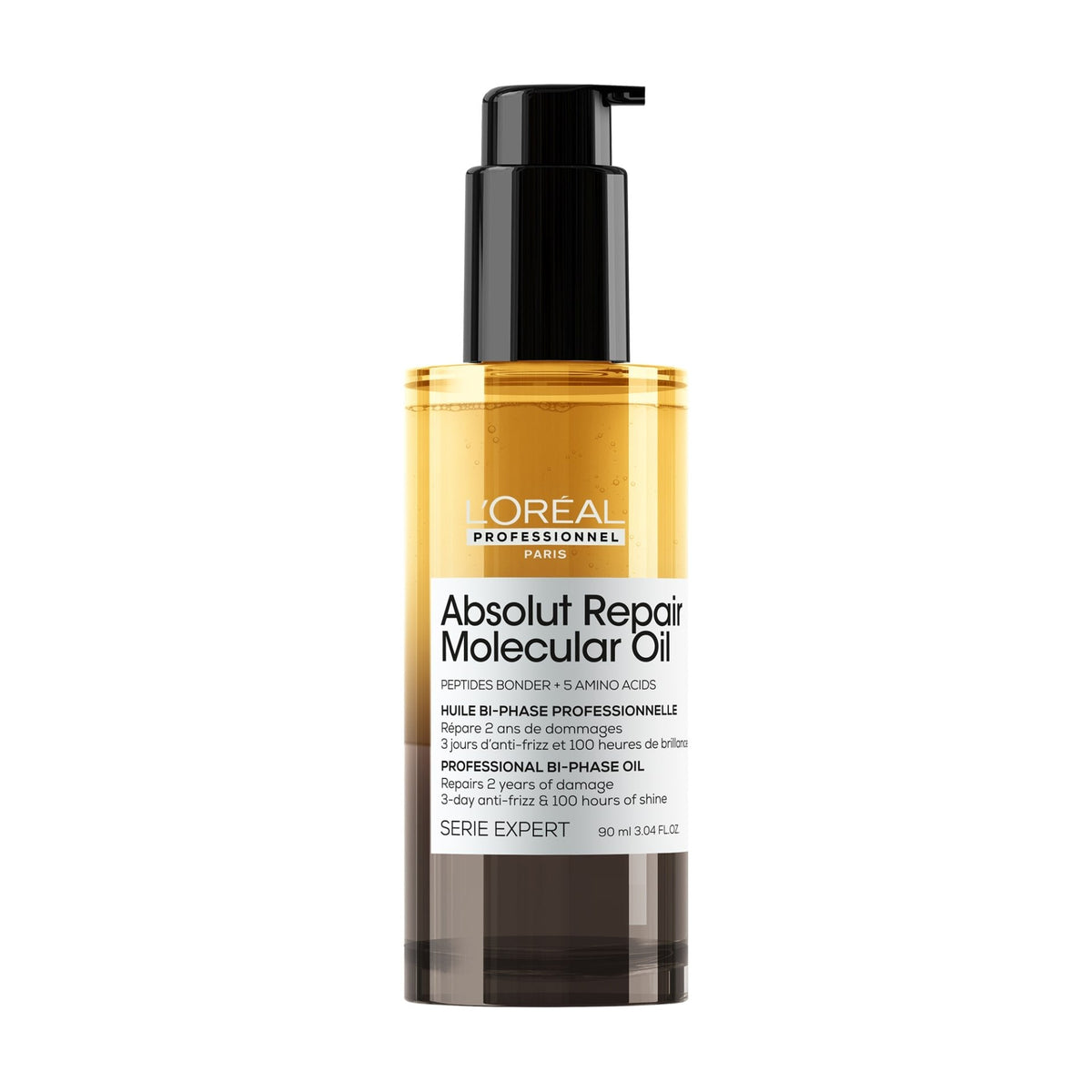L'Oréal Professionnel Absolut Repair Molecular Holiday Trio 2026 — the 90 ml professional bi-phase oil included in the box