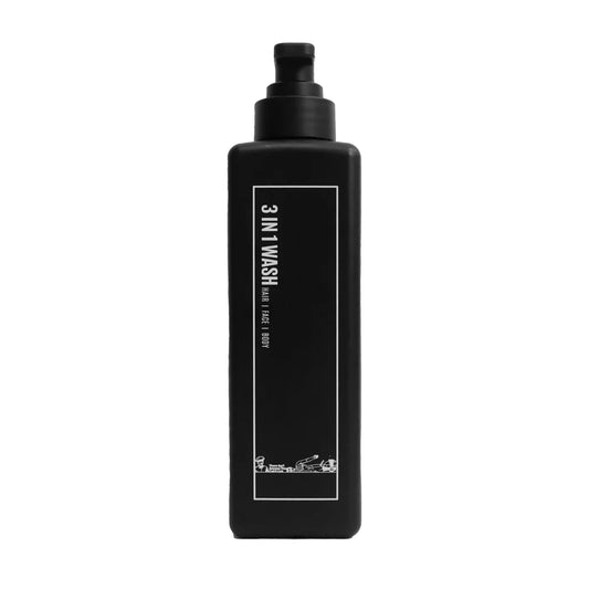 Uppercut Deluxe 3 in 1 Wash 1 L — black 1 litre pump bottle viewed from the side, white background