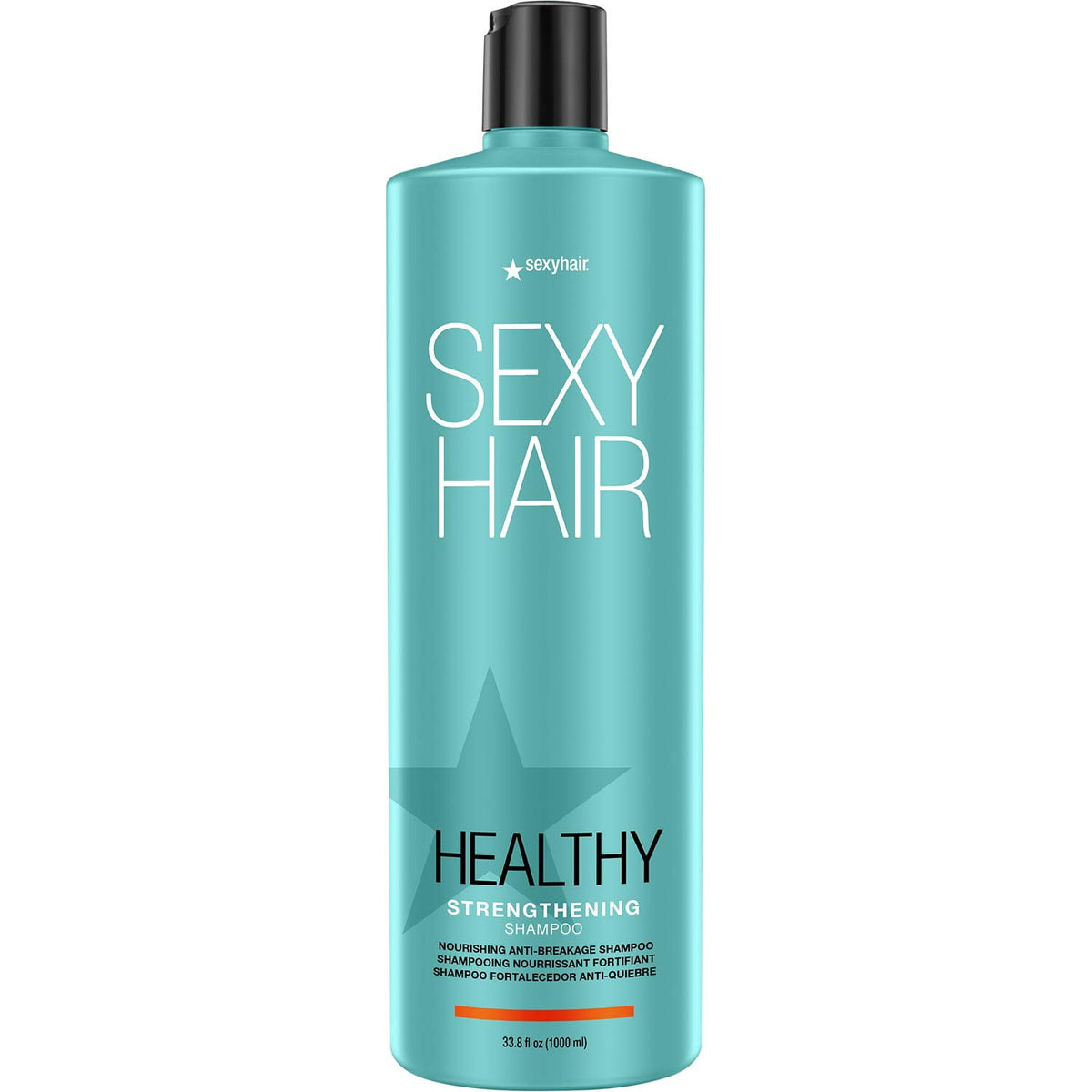SexyHair Healthy Strengthening Shampoo — 1 L bottle in the duo, current livery with orange stripe