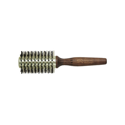 Olivia Garden Round firm thermal brush with soft bristles — 64MM: EcoCeramic firm-bristle thermal round brush, side view, plain white background
