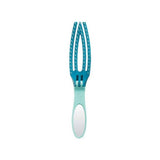 Olivia Garden On The Go folding ionic brush in teal, showing the mirror set into the handle