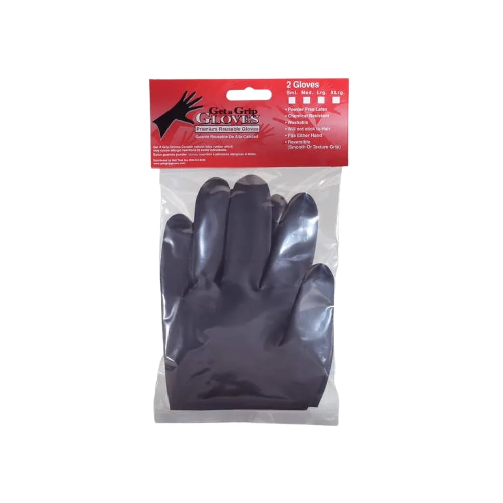 Get-A-Grip reusable latex gloves, one pair