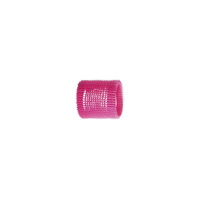 Olivia Garden EZ Grip Jet Set Rollers — a single bright pink self-gripping mesh hair roller standing on end, plain white background