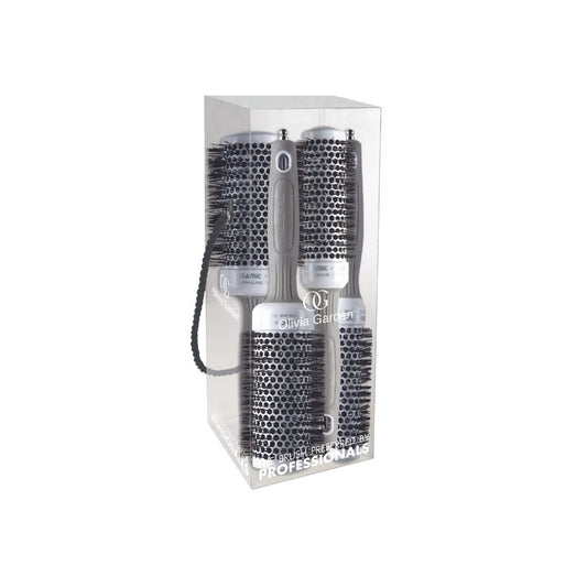 Olivia Garden Ceramic Ion Thermal Brushes Set of 4