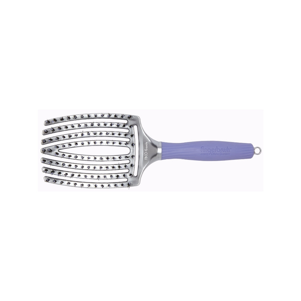 Olivia Garden Fingerbrush Combo detangling brush, large, curved and vented with two bristle types