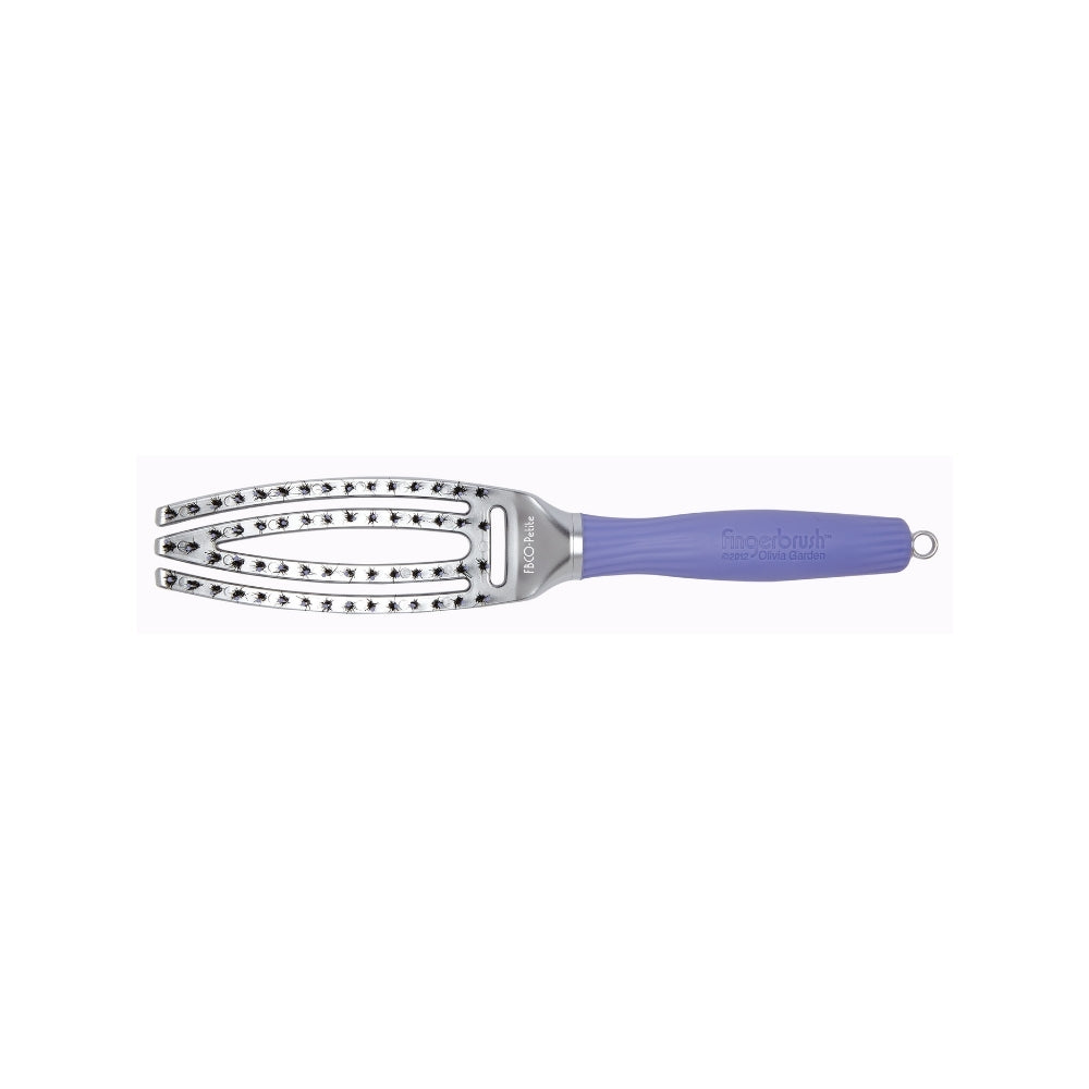 Olivia Garden Fingerbrush Combo detangling brush, small, curved and vented with two bristle types