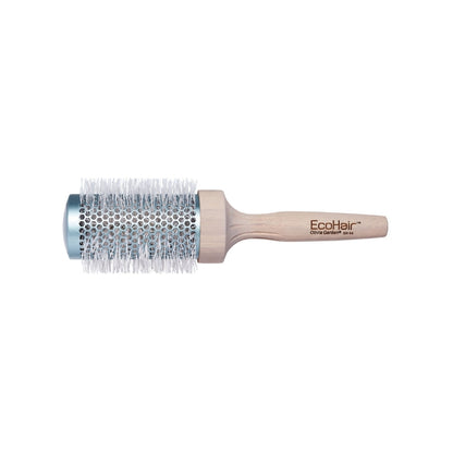 Olivia Garden EcoHair Bamboo Thermal Brush — 51MM: bamboo-handled thermal round brush, side view, plain white background