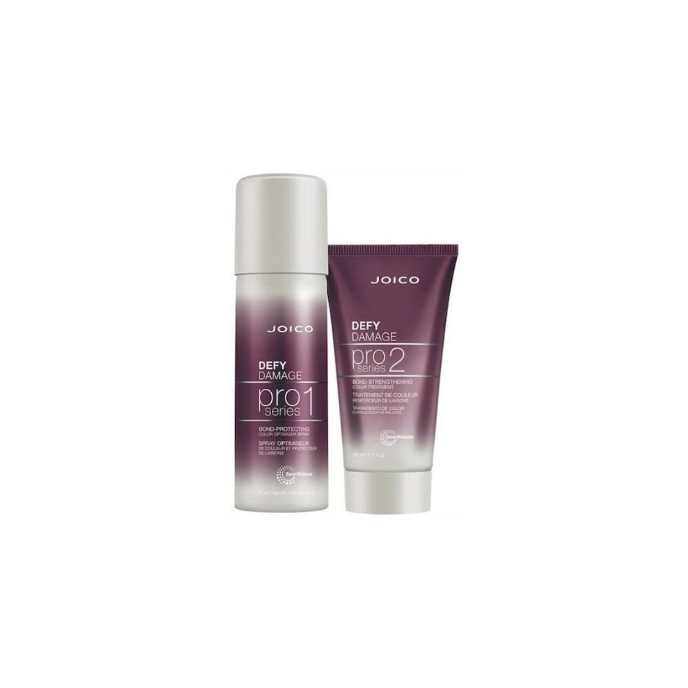 Joico Defy Damage ProSeries Pro Kit — salon pro kit carton with the ProSeries 1 spray and ProSeries 2 treatment, plain white background