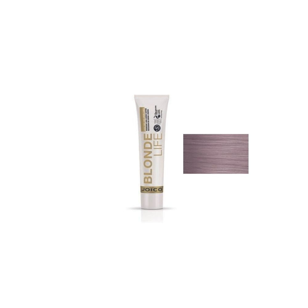 Joico Blonde Life Quick Tone Liqui-Creme Toner 74 ml — shade QTV / Violet, 74 ml/60 ml tube with its colour swatch, plain white background