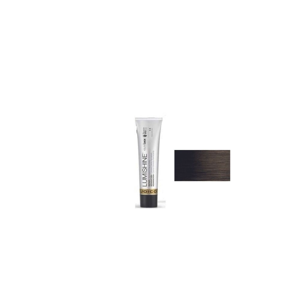 Joico YouthLock Permanent Creme Color — shade 5NNA / Natural Natural Ash Light Brown, 74 ml/60 ml tube with its colour swatch, plain white background
