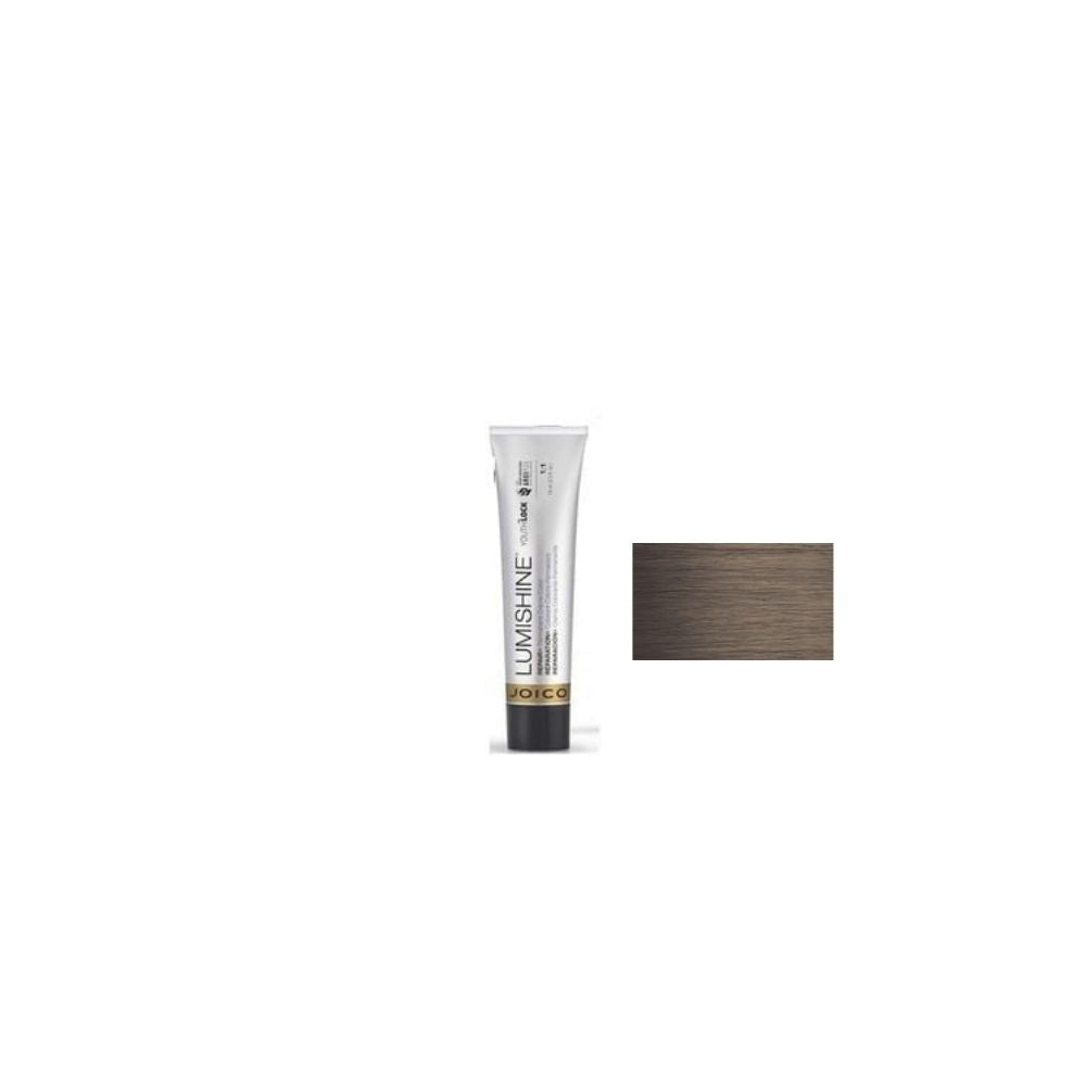 Joico YouthLock Permanent Creme Color — shade 7NNA / Natural Natural Ash Medium Blonde, 74 ml/60 ml tube with its colour swatch, plain white background