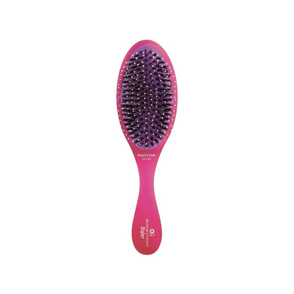Olivia Garden Styling brush — Og Brush Styling Brush Pink: OG oval styling brush, face-on, plain white background