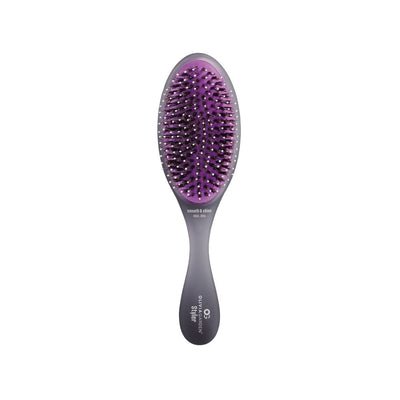 Olivia Garden Styling brush — Og Brush Styling Brush Black: OG oval styling brush, face-on, plain white background