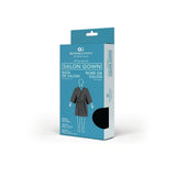 Olivia Garden Essentials waterproof salon gown in its retail box, on a plain white background