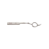 Olivia Garden Sleek professional styling razor with its finger-ring handle, on a plain white background