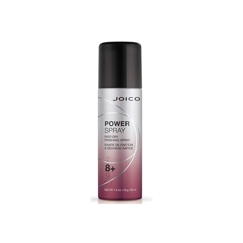 Joico Power Spray Fast-Dry Finishing Spray — 50 ml travel can, front label, plain white background