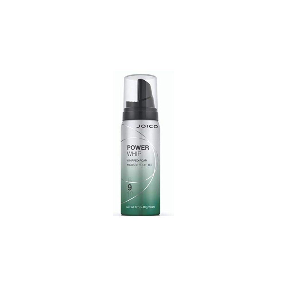 Joico Power Whip Whipped Foam — 50 ml travel can, front label, plain white background