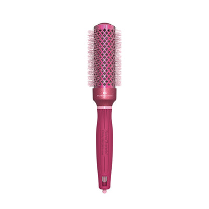 Olivia Garden Ceramic + ion 34 mm thermal round brush in the pink BCA 2023 finish, on a plain white background