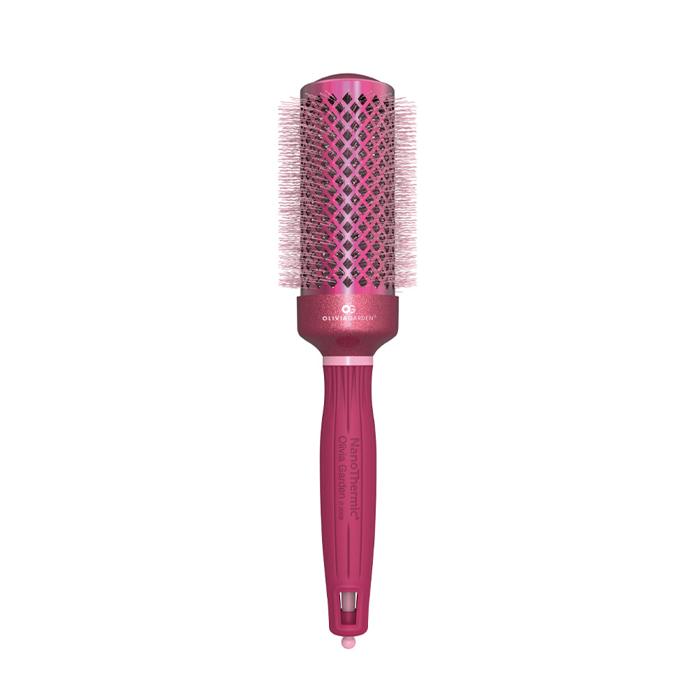 Olivia Garden Ceramic + ion 44 mm thermal round brush in the pink BCA 2023 finish, on a plain white background