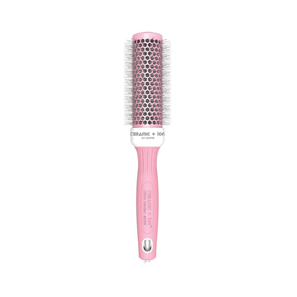 Olivia Garden Ceramic + ion Pastels Round Brush – Pastel Pink – 35 mm