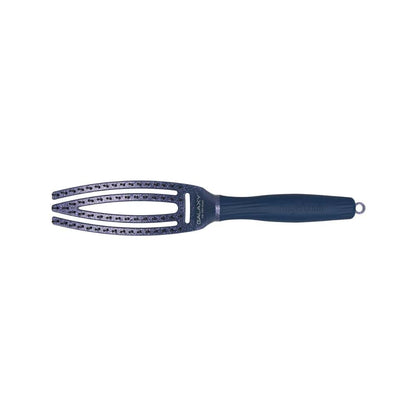 Olivia Garden Curved and ventilated paddle brush — Small: curved vented fingerbrush, plain white background