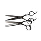 Olivia Garden OG Barber 6.25 inch offset shear with its straight slimmer, on a plain white background