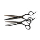 Olivia Garden OG Barber 7 inch offset shear with its straight slimmer, on a plain white background