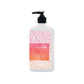 Aluram Raspberry and Peach Lemonade Body Lotion — 532 ml pump bottle, pink patterned seasonal label, plain white background