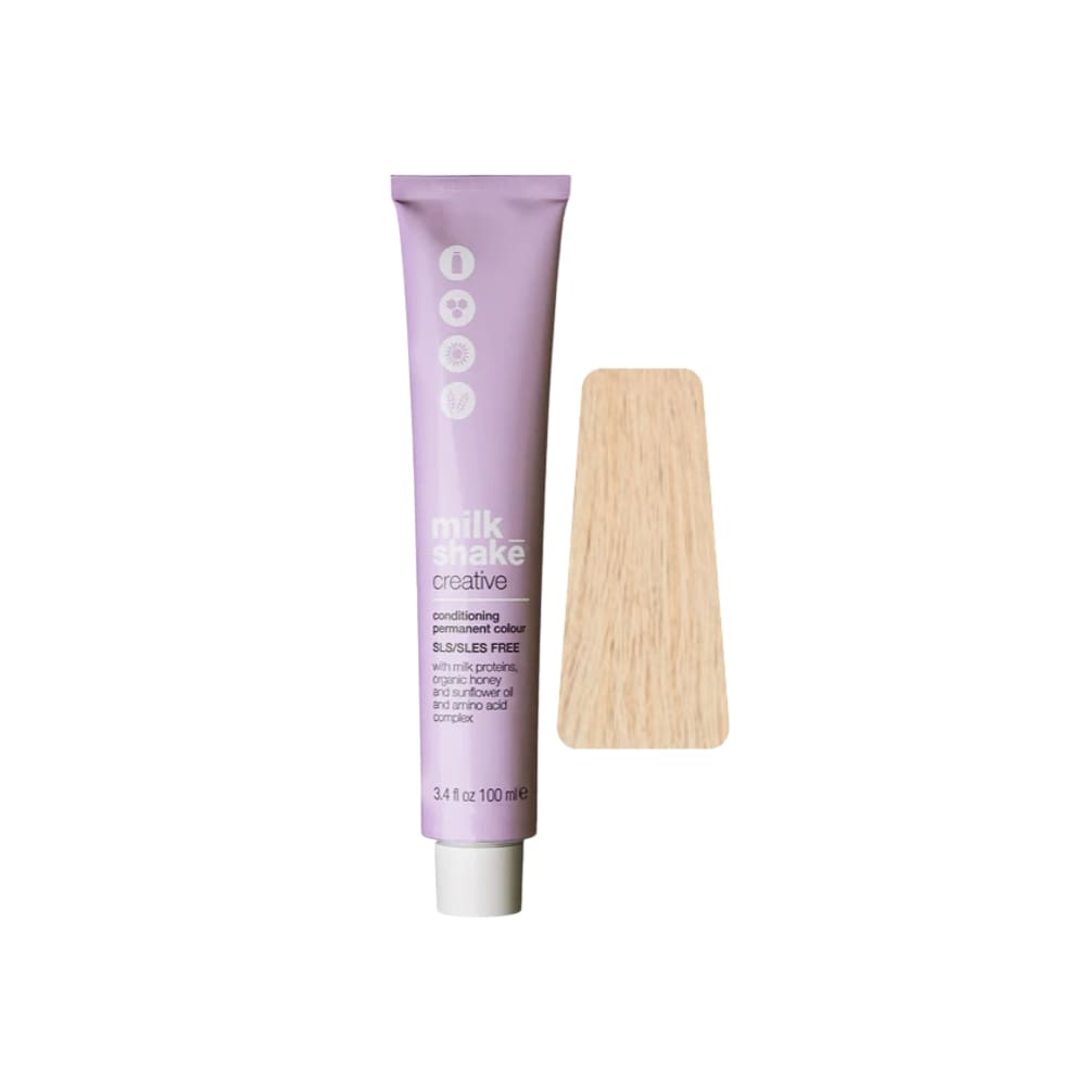 milk_shake Creative Permanent Colour 10N Platinum Lightest Blond (10) 100 ml tube with swatch