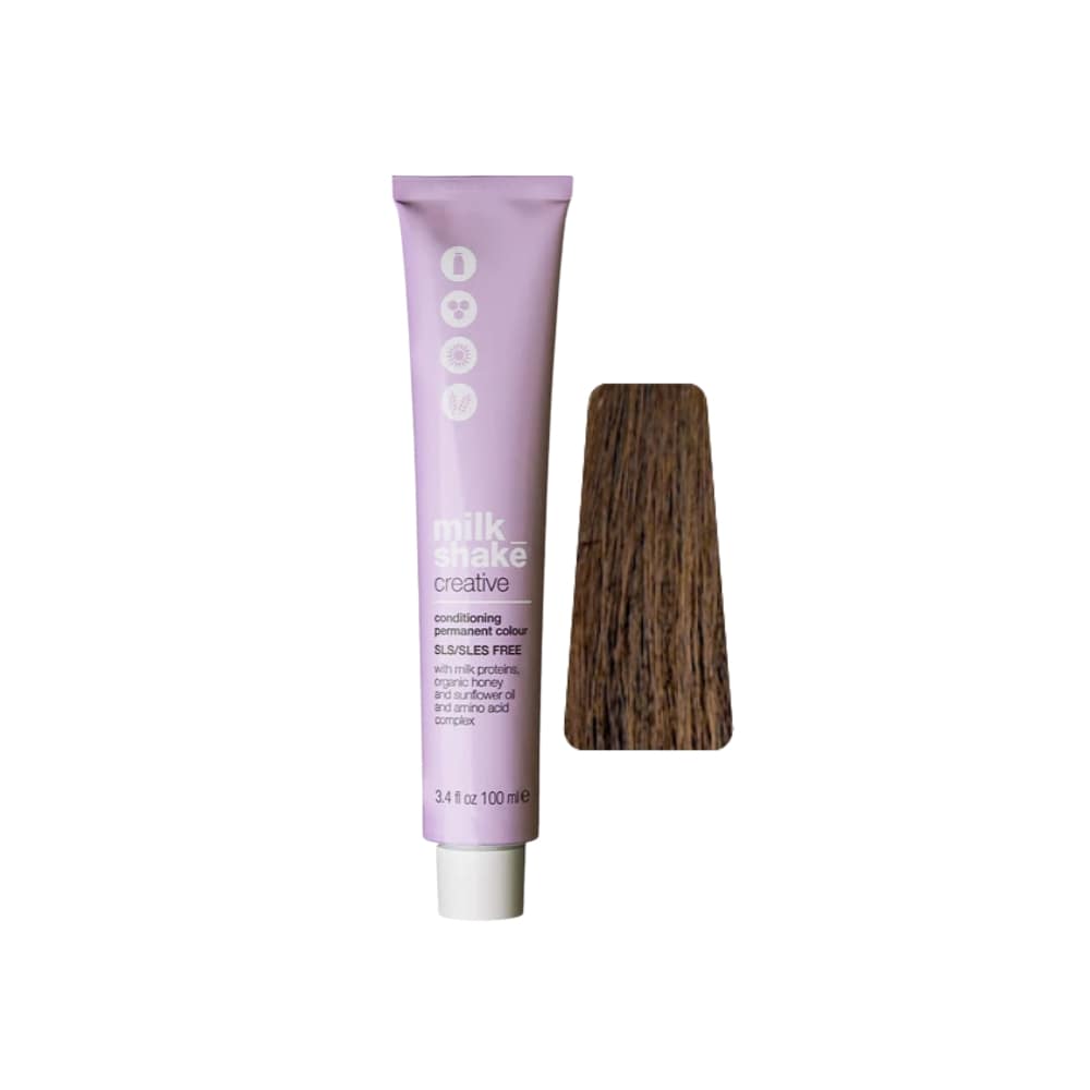 milk_shake Creative Permanent Colour 5NN Intense Light Brown (5.0) 100 ml tube with swatch